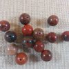 Perles Jaspe bréchique 8mm rouge ronde - lot de 10 pierre gemme
