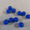 Perles Agate bleu 6mm pierre de gemme ronde - lot de 15