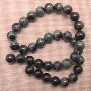 Perles Jaspe Kambaba 10mm pierre de gemme – lot de 10