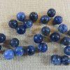 Perles Sodalite 6mm ronde bleu ancien - lot de 10 pierre de gemme