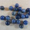 Perles Sodalite 8mm ronde bleu ancien - lot de 10 pierre de gemme