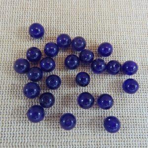 Perles Agate violette 6mm ronde – lot de 15 Pierre de gemme