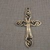 Pendentif croix nœud celtique argenté - apprêt pour collier