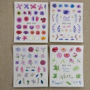 Nails-Art Stickers d’ongle fleur feuille décalcomanie autocollant
