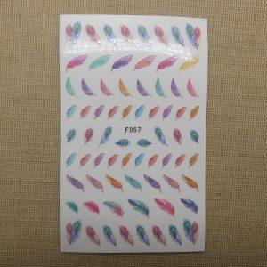 Nails-Art Stickers autocollant plume boho style – strass autocollant décoration d’ongle