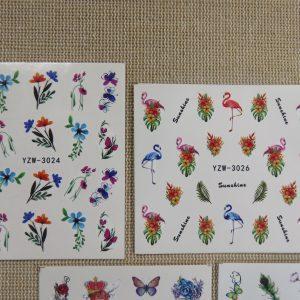 Stickers d’ongle papillon fleurs fruits – Nails-Art décalcomanie