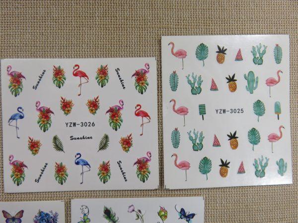 Stickers d'ongle papillon fleurs fruits - Nails-Art décalcomanie