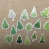 étiquettes autocollant arbre sapin stickers scrapbooking nature