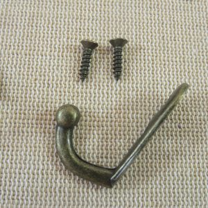 Patère style rétro ancien – un crochet bronze effet vintage pour clés, serviettes, torchons