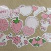étiquettes autocollant fruit girly scrapbooking - stickers papier 14pcs
