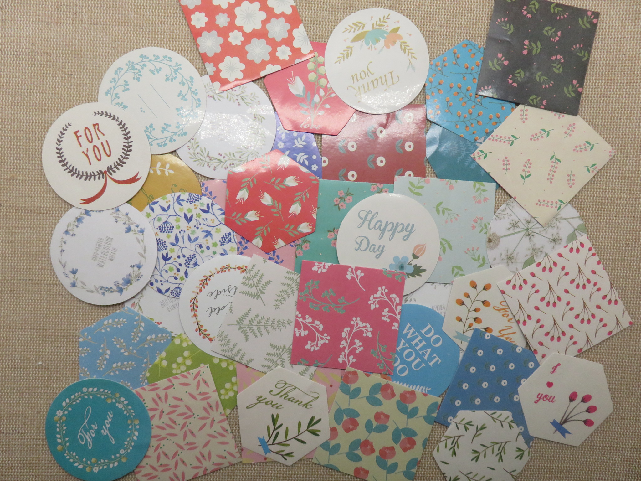 étiquettes fleur japon autocollante stickers scrapbooking