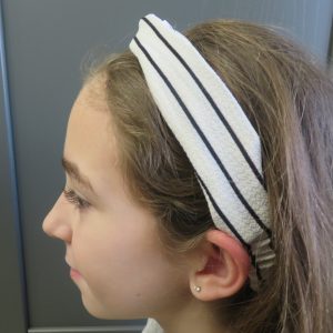 Bandeau cheveux femme tissu rayé, serre-tête headband taille unique