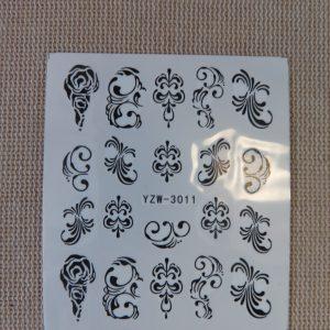 Stickers d’ongle arabesque papillon chat – Nails-Art décalcomanie – autocollant décoration d’ongle