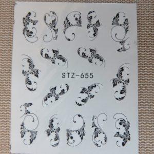 Stickers d’ongle chat fleur arabesque – Nails-Art décalcomanie – étiquettes collante décoration d’ongle