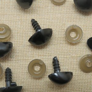 Nez de sécurité Noir 17x13mm amigurumi – lot de 10 museaux sécurisé