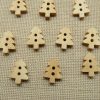 Boutons en bois Sapin de noël 15mm - lot de 10 bouton de couture
