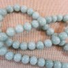 Perles Jade 8mm bleu clair Aquamarine ronde - lot de 10 pierre de gemme