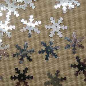 Paillettes flocon de neige argenté 19mm en pvc décoration de noël