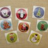Étiquettes Noël autocollante cadeaux - lot de 25 stickers rond 25mm