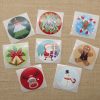 Étiquettes autocollante Noël cadeaux - lot de 25 stickers rond 25mm