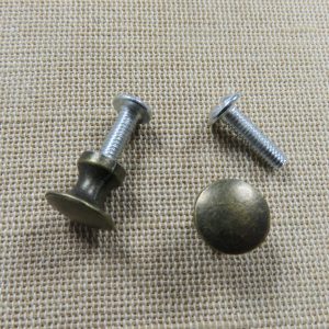 Poignée bouton de tiroir rond bronze meuble style rétro – lot de 2