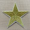 Patch étoile Or thermocollant 75mm - écusson textile à repasser