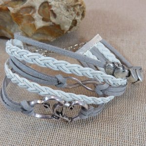 Bracelet cœur infini cordon multi-rang – cadeaux bijoux femme