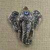 Pendentif éléphant Ganesh argenté vieilli 55mm
