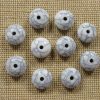 Perles soucoupe marbré gris en acrylique 10mm - lot de 10
