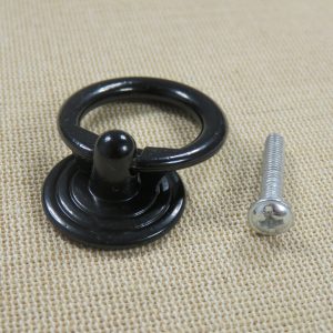 Poignée anneau de tiroir noir meuble style rétro