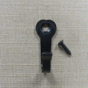 Crochet style indus fer forgé noir – une patère effet rétro ancien pour clés, serviettes, torchons