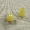 Perles Agate goutte jaune 12x8mm - lot de 2 Pierre de gemme