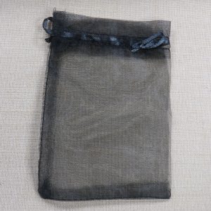Sachets organza noir 15x10cm emballage cadeau – lot de 5