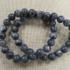 Perles Labradorite noir mat 8mm - lot de 10 pierre de gemme