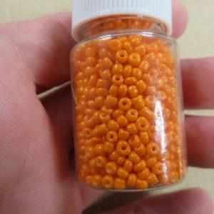Perles de rocaille orange 2mm en verre