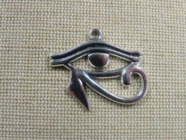Pendentif œil d'Horus argenté dieu égyptien 25mm