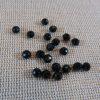 Perles à facette noir 4mm en verre