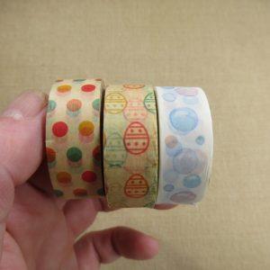 Masking tape bande papier adhésif scrapbooking – lot de 3