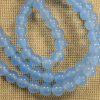 Perles calcédoine bleu 6mm ronde - lot de 10 pierre de gemme