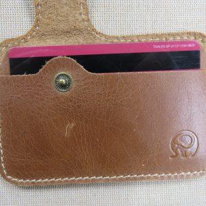 Porte carte bancaire cuir marron style vintage – cadeaux pour homme