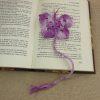 Marque-pages papillon violet parme crocheté - bijoux de livre