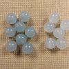 Perles Jade 10mm bleu clair Aquamarine ronde - lot de 14 pierre de gemme