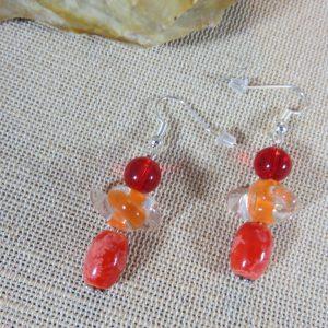 Boucles d’oreille ange orange – bijoux femme