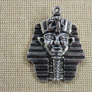 Pendentif pharaon Toutankhamon argenté 35mm, pendentif roi d’Égypte