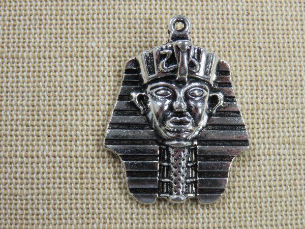 Pendentif pharaon Toutankhamon argenté 35mm, pendentif roi d'Égypte