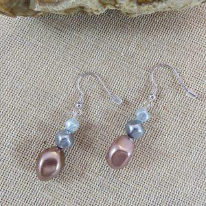 Boucles d’oreille automne perle acrylique bijoux femme