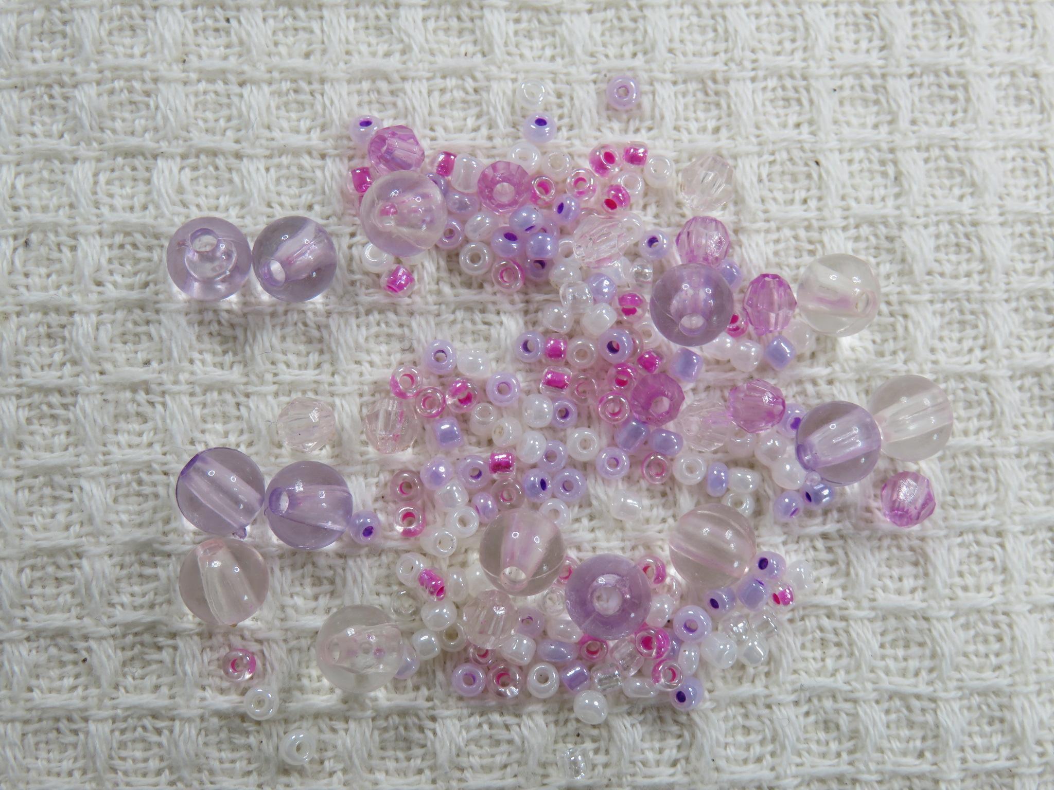 Perles acrylique multicolore rocaille 2mm à 6mm