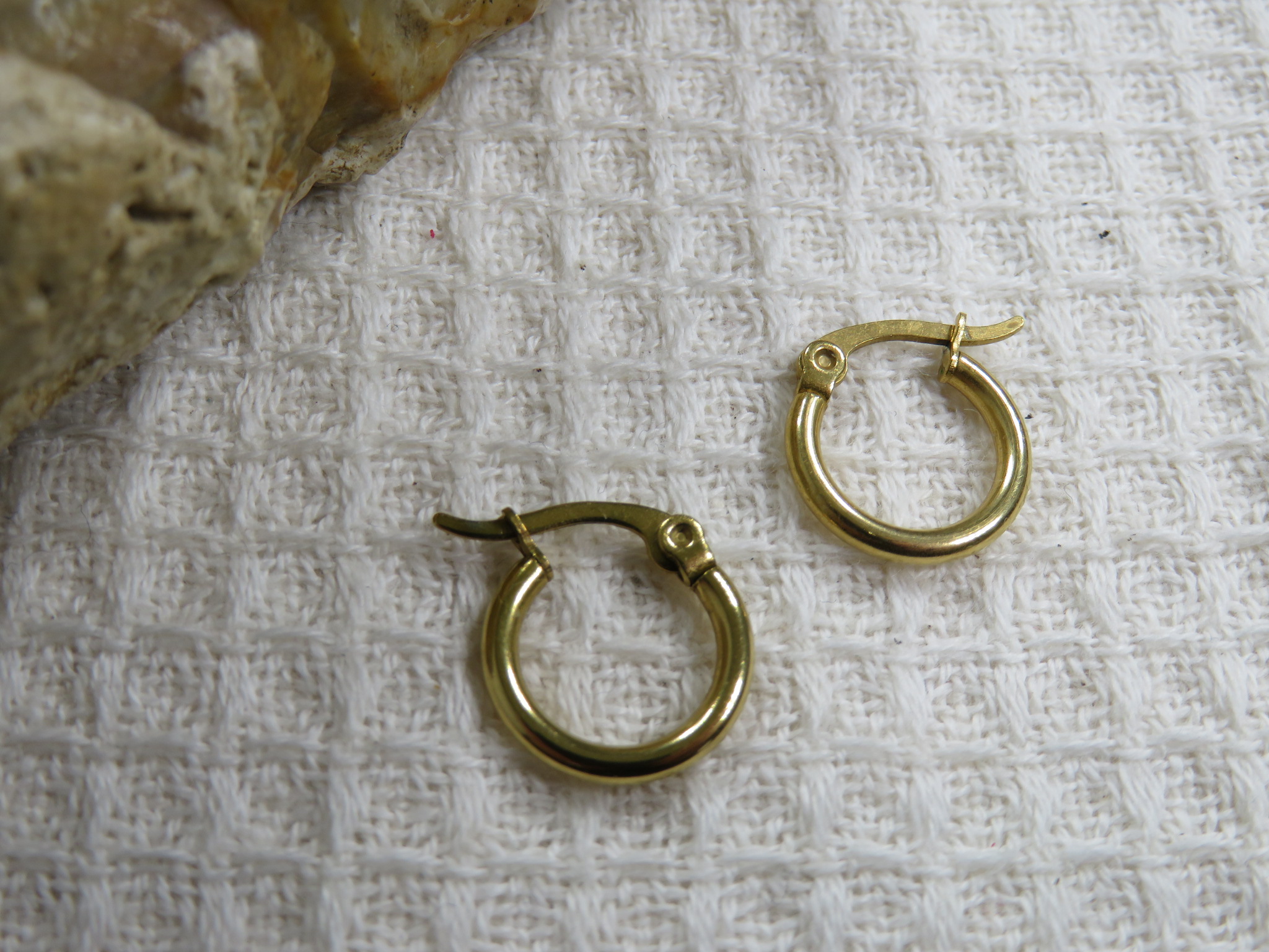 Créole anneaux doré acier inoxydable - Bijoux femme