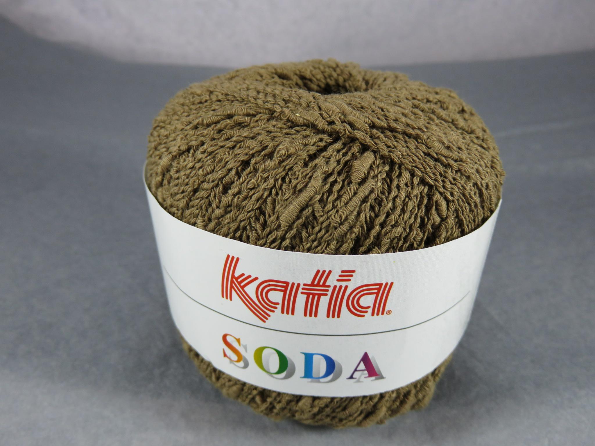 Fil Katia Soda marron pelote coton polyamide
