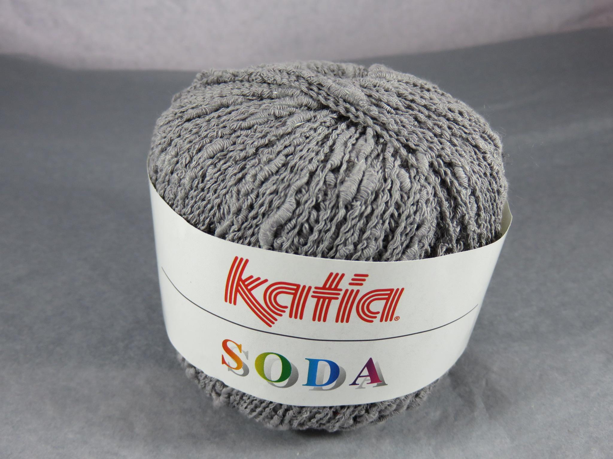 Fil Katia Soda gris pelote coton polyamide